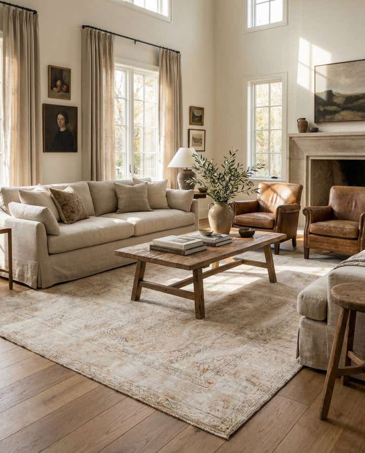 6' 9 x 9' 7 Hand Knotted Ultra Vintage Persian Wool Rug