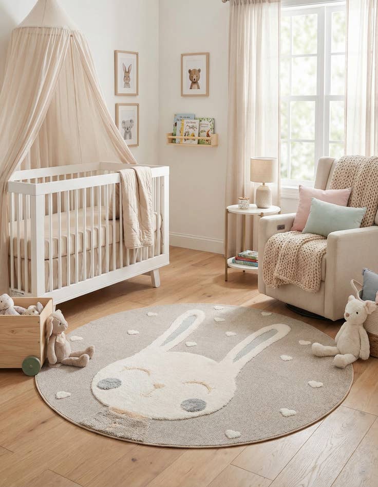 Detail image of 7' x 7' Whimsy Kids Round Rug