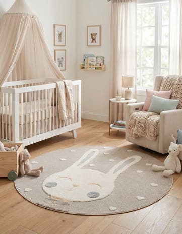 7' x 7' Whimsy Kids Round Rug