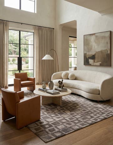 6' 9 x 10' Hand Knotted Darya Wool Rug