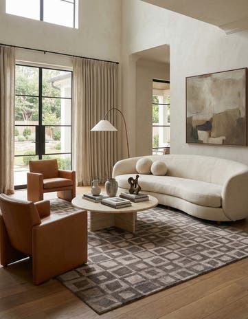 6' 9 x 10' Hand Knotted Darya Wool Rug