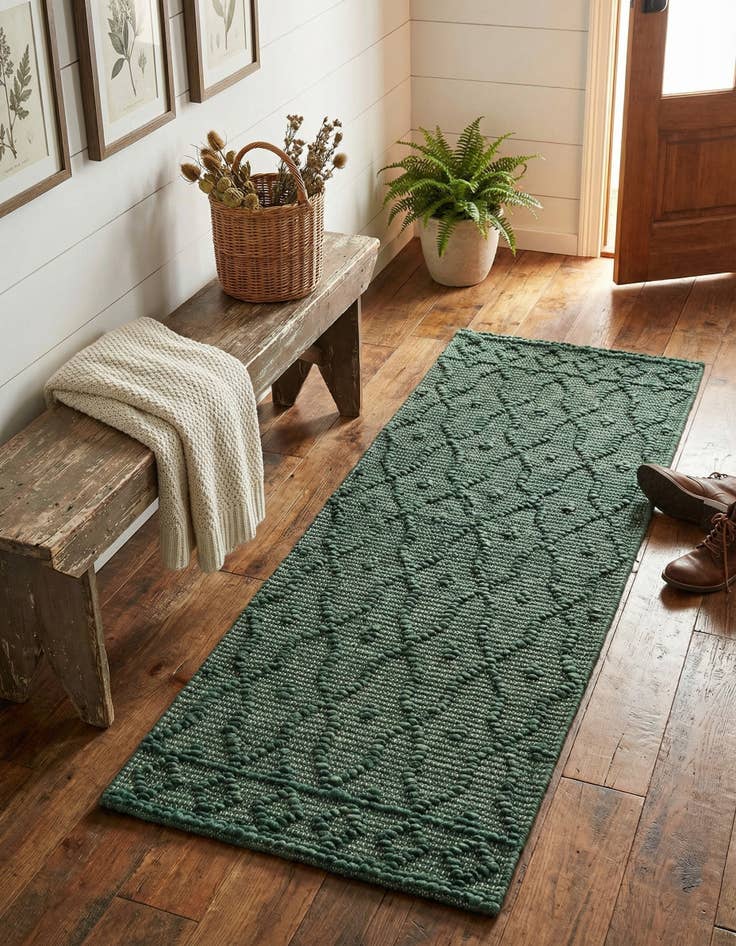 Detail image of  2' x 4' 1  Hand Woven Larsa Jute Runner Rug