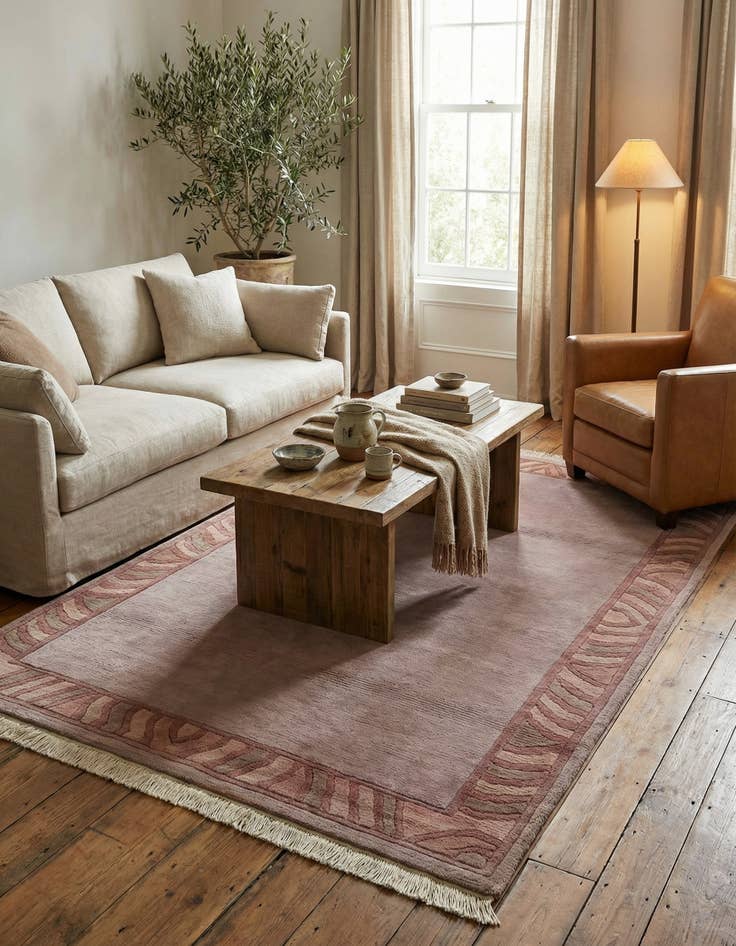 Detail image of  3' 10 x 5' 9  Hand Knotted Tibet Wool Rug