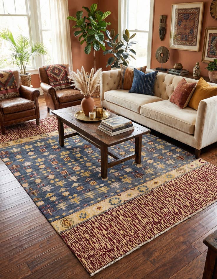 Detail image of 5' 6 x 8' 3  Hand Knotted Darya Rug