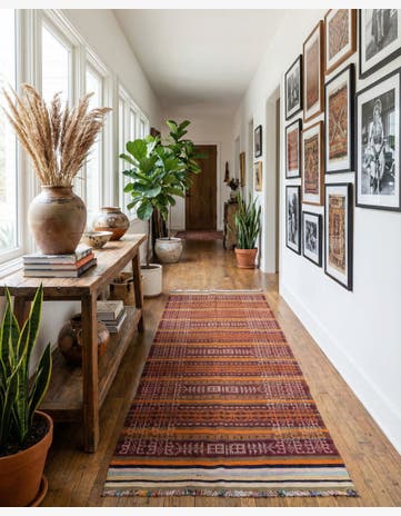 4' x 10' 2 Hand Woven Kilim Afghan Wool Runner Rug