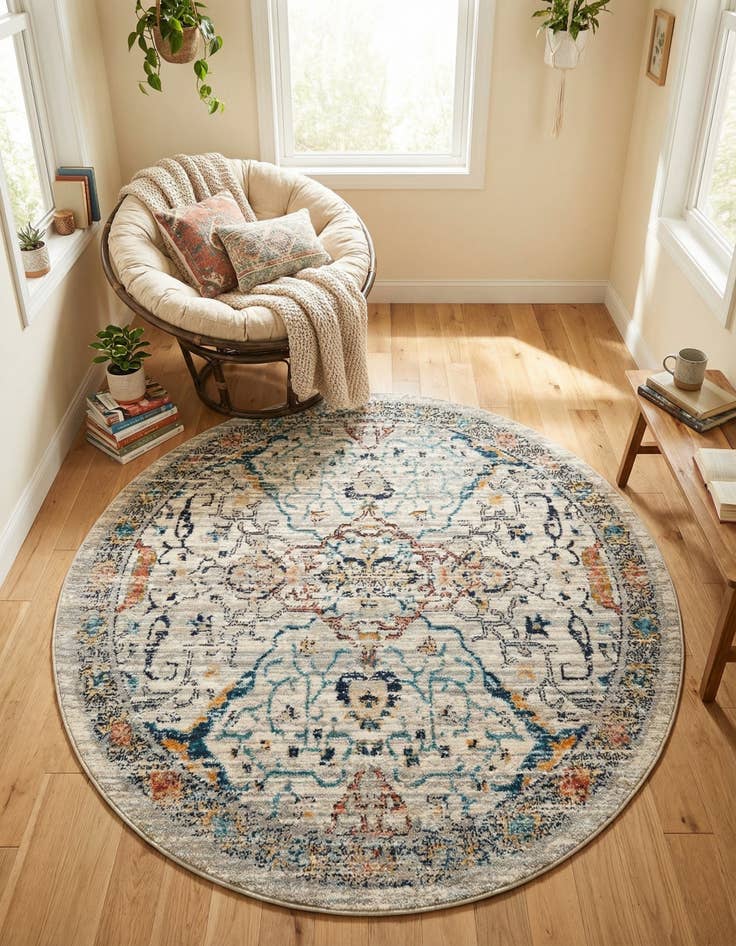 Detail image of 5' 2 x 5' 2 Lola Round Rug