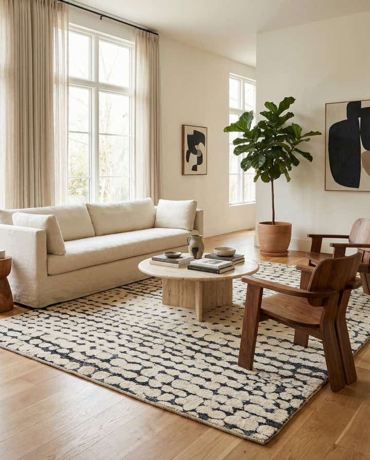 6' 7 x 9' 10 Hand Knotted Darya Wool Rug