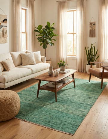 4' x 6' Hand Woven Kilim Modern Wool Rug