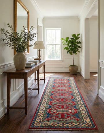 2' 8 x 9' 8 Hand Knotted Kazak Runner Rug