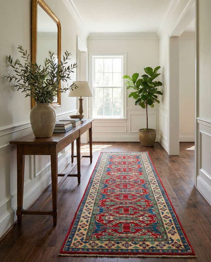 2' 8 x 9' 8 Hand Knotted Kazak Runner Rug
