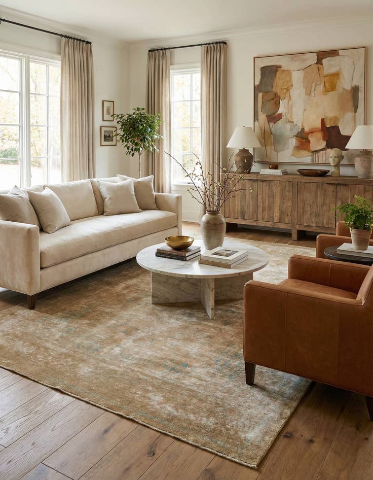 Detail image of 7' 2 x 10' 9  Hand Knotted Ultra Vintage Persian Wool Rug