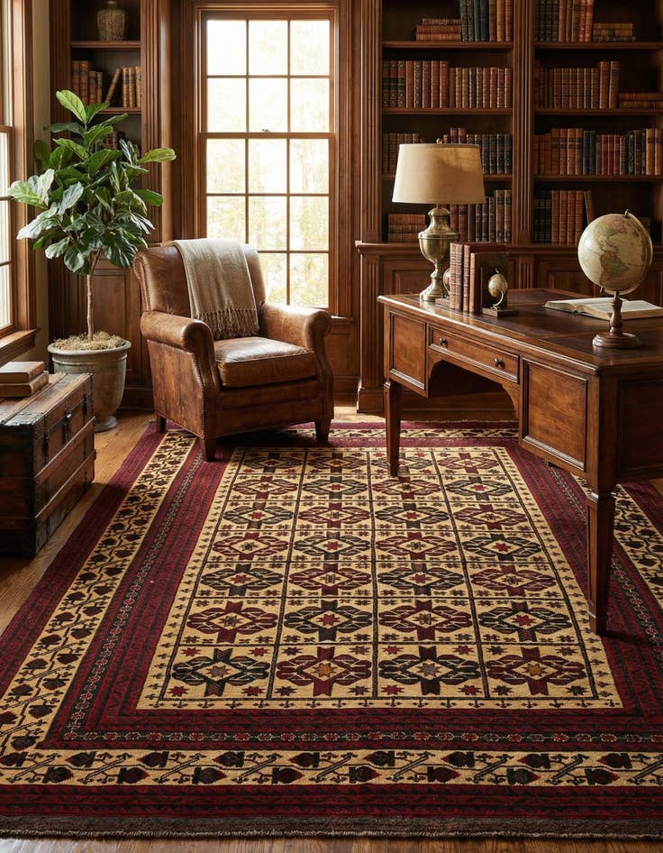 Detail image of  6' 9 x 9' 3 Sumak Wool Rug