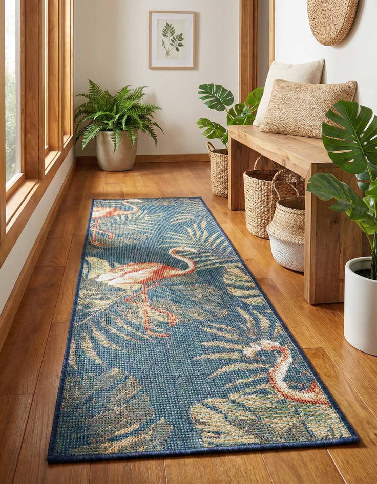 Detail image of 2' x 6'  Washable Baja Indoor / Outdoor Runner Rug