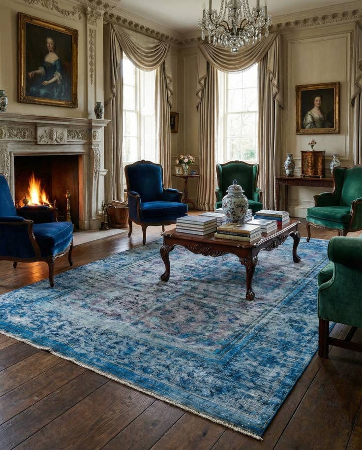 Detail image of 6' 9 x 10' 2 Vintage Royal Wool Rug