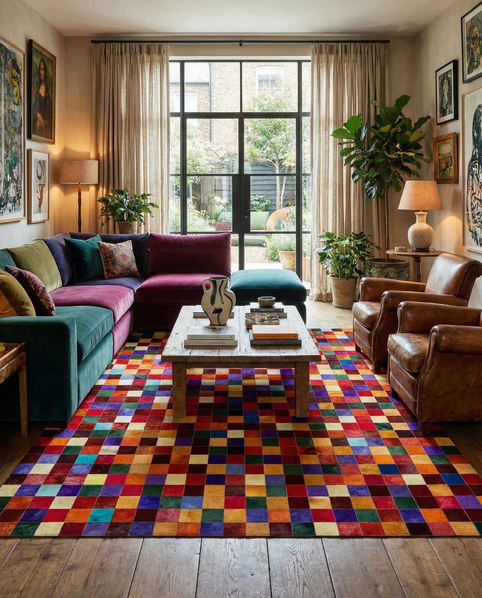 7' 11 x 9' 10 Cowhide - Patchwork Rug