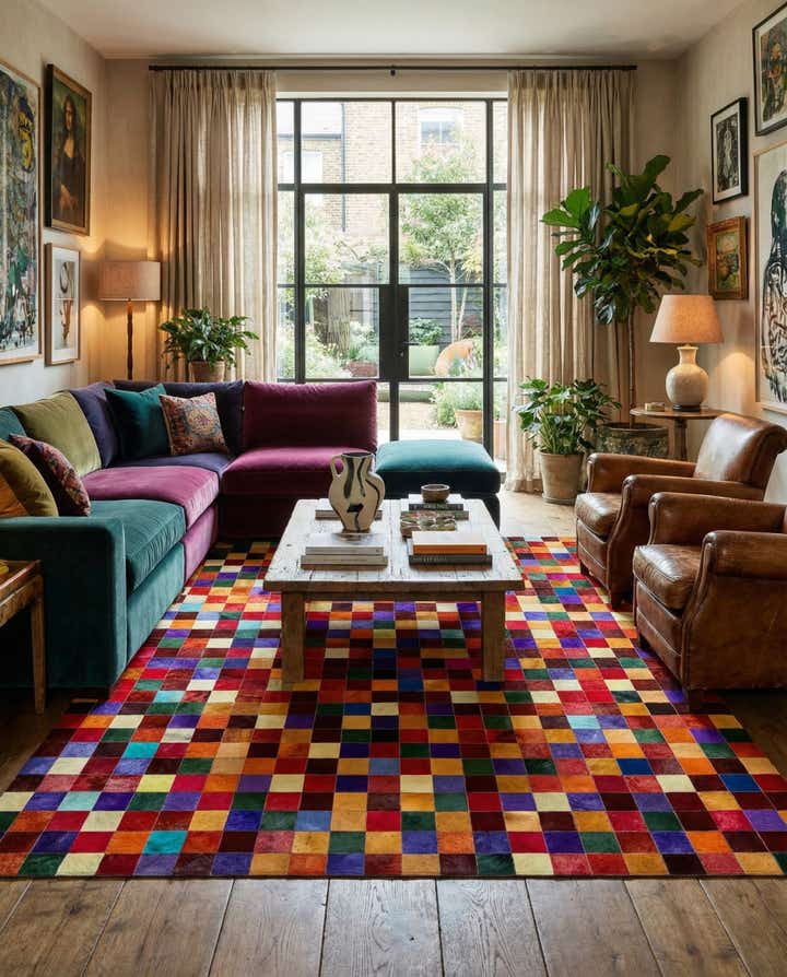 7' 11 x 9' 10 Cowhide - Patchwork Rug