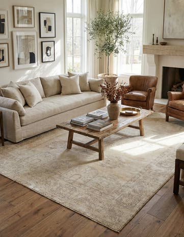 9' 4 x 12' 10 Hand Knotted Ultra Vintage Persian Wool Rug