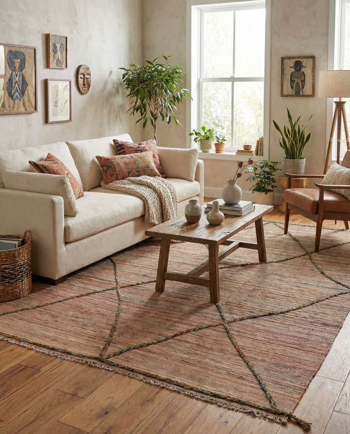 5' 9 x 7' 11 Hand Knotted Moroccan Wool Rug