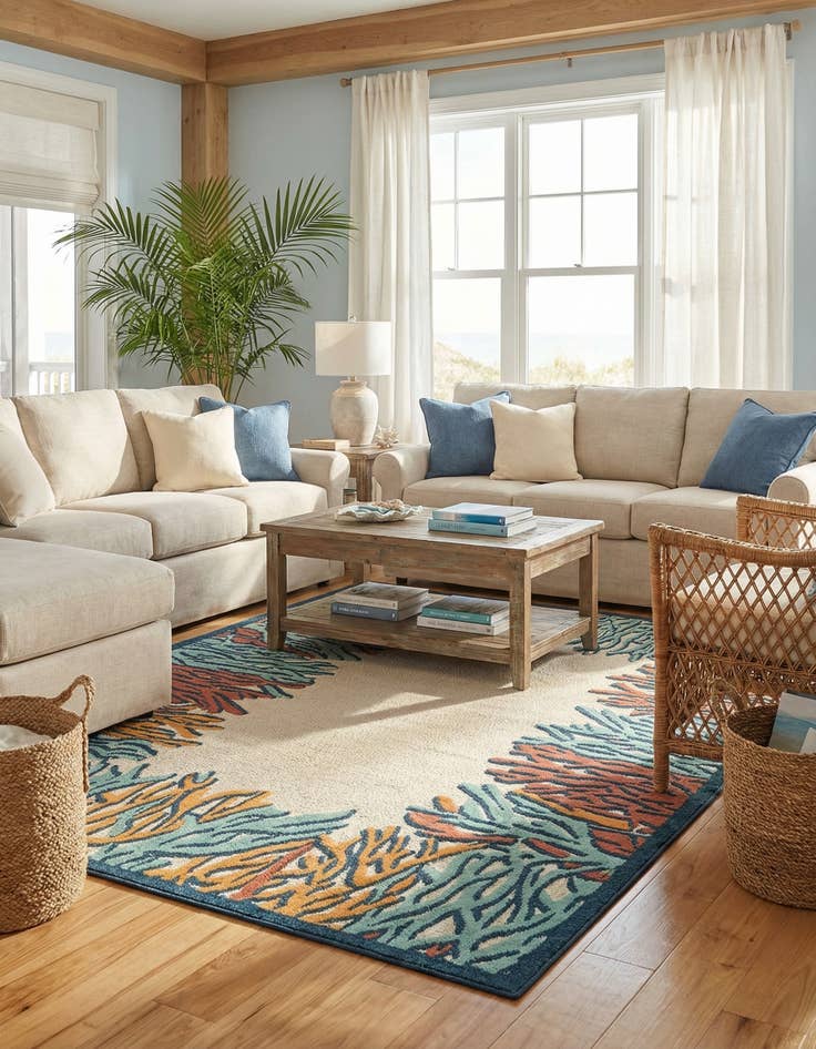 Detail image of 6' x 9'  Washable Belize Indoor / Outdoor Rug