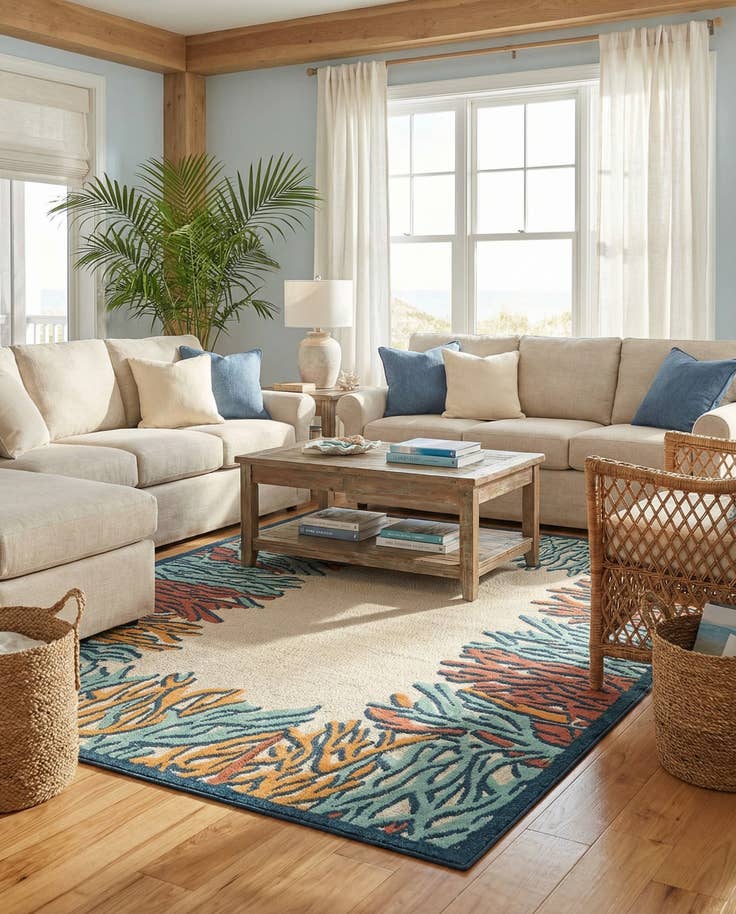 Detail image of 6' x 9' Easy-Clean Belize Indoor / Outdoor Rug