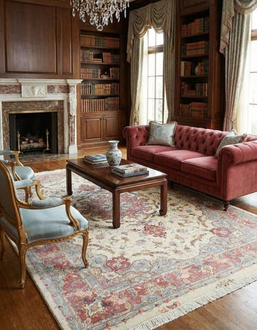 6' 8 x 9' 8 Hand Knotted Tabriz Persian Rug