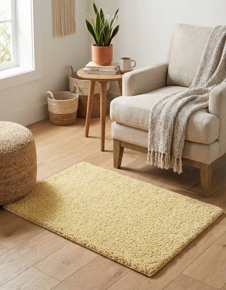 Detail image of  2' 2 x 3' Solid Frieze Rug