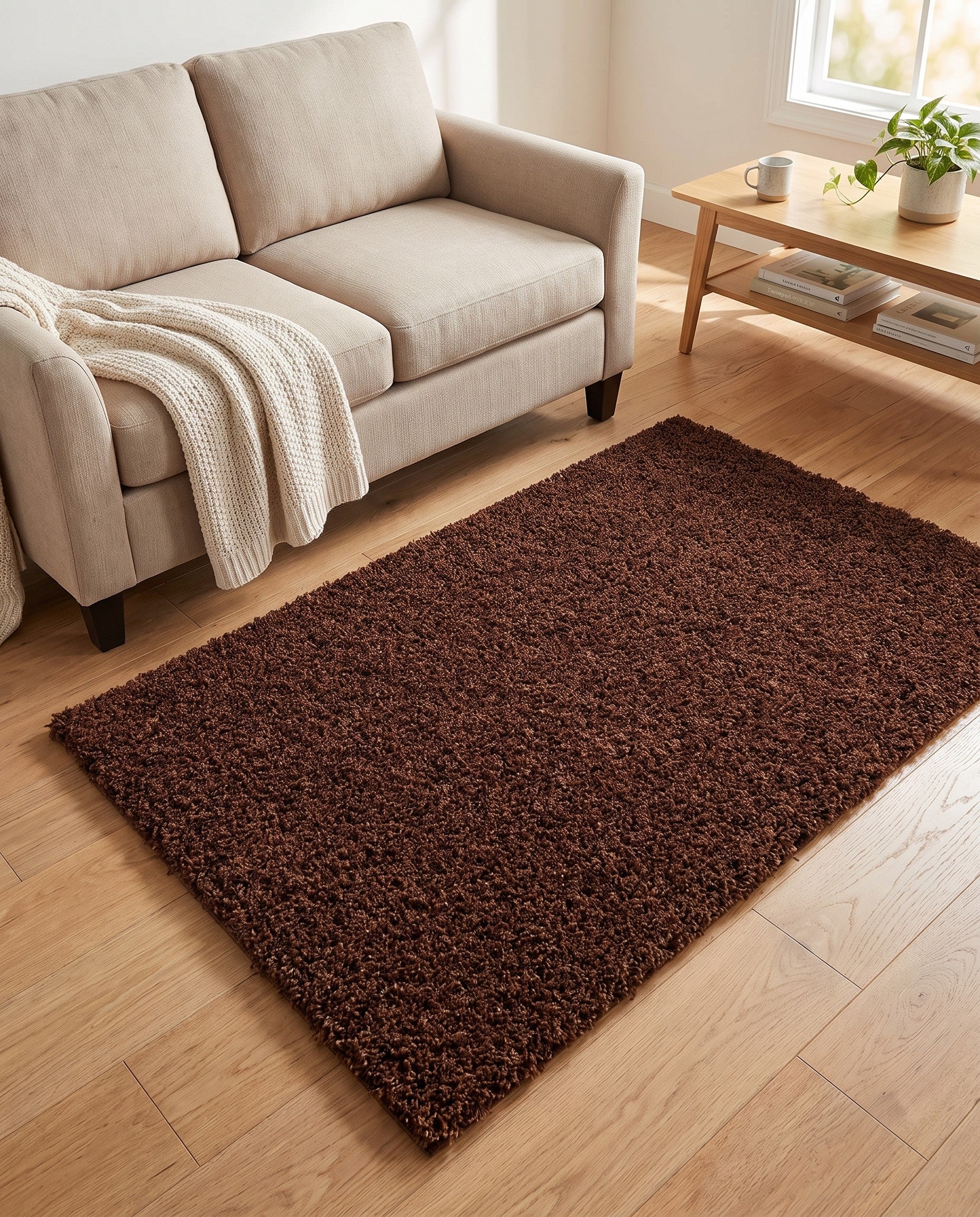 3' x 5' 3 Solid Shag Rug