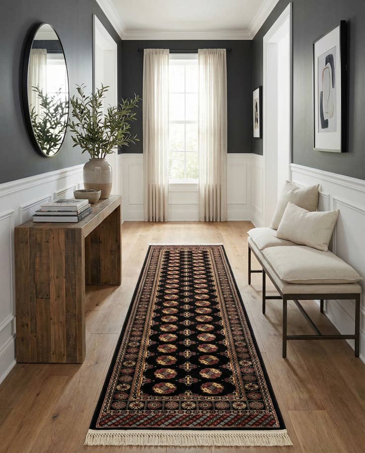 Detail image of 2' 7 x 12' Bokhara Runner Rug