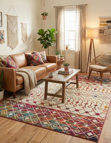 9' x 12' Moroccan Trellis Rug