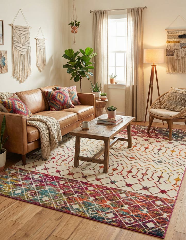 9' x 12' Moroccan Trellis Rug
