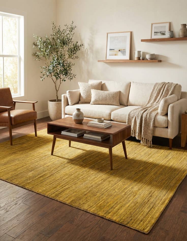 Detail image of  4' 10 x 6' 5  Hand Knotted Modern Ziegler Oriental Rug