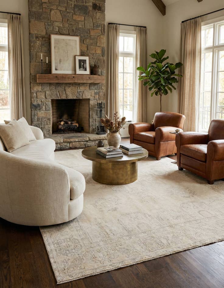 Detail image of 9' 4 x 12' 10  Hand Knotted Ultra Vintage Persian Wool Rug