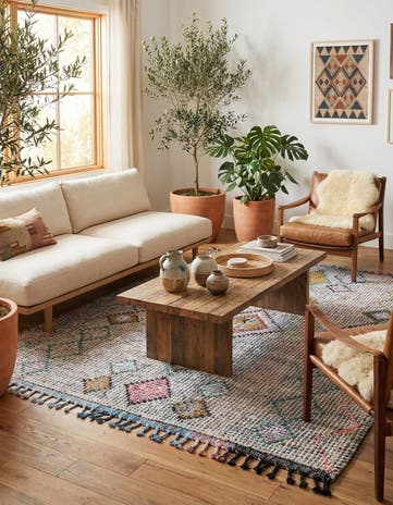 5' 8 x 8' 3 Hand Knotted Moroccan Wool Rug