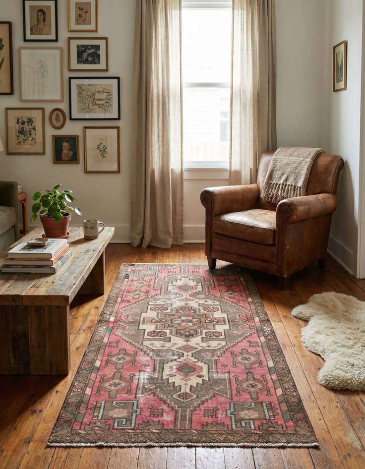 Detail image of 3' x 6' 2  Hand Knotted Ultra Vintage Persian Wool Runner Rug