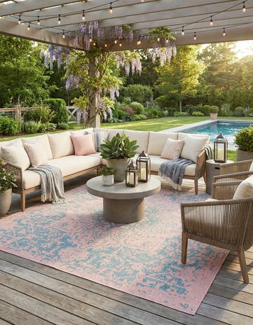 10' 8 x 10' 8 Easy-Clean Jill Zarin Dubai Indoor / Outdoor Square Rug