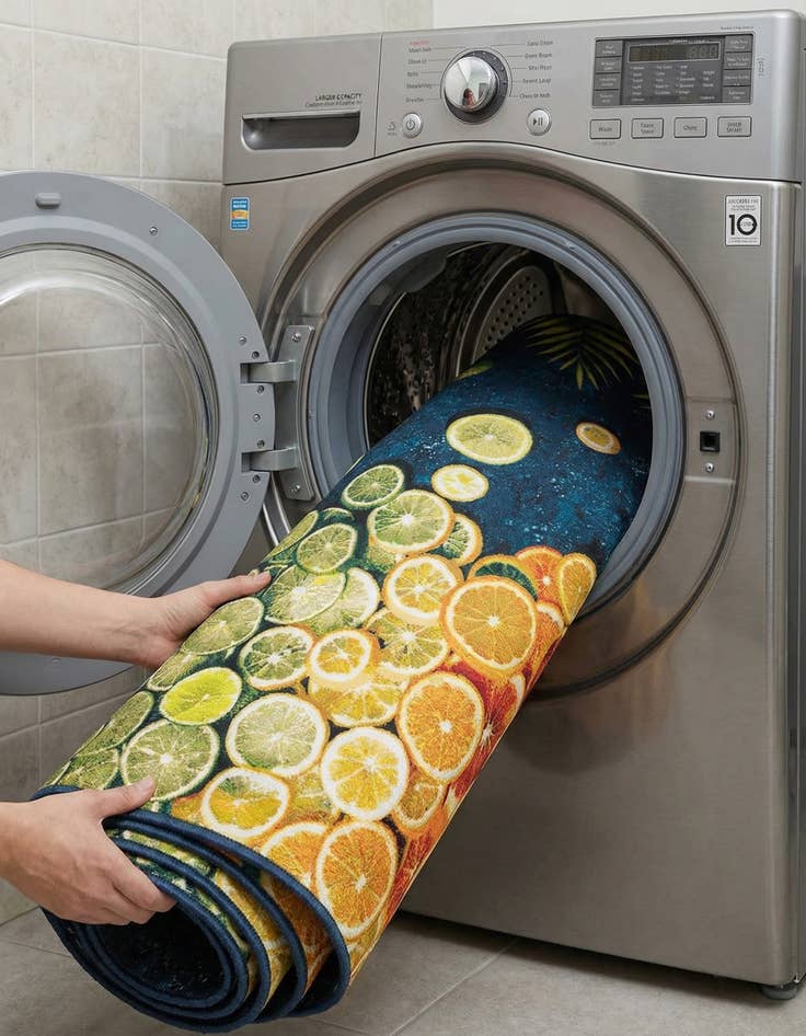 Detail image of  6' x 9'  Washable Coastal Indoor / Outdoor Rug