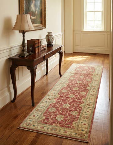 2' 7 x 9' 8 Hand Knotted Peshawar Ziegler Runner Rug