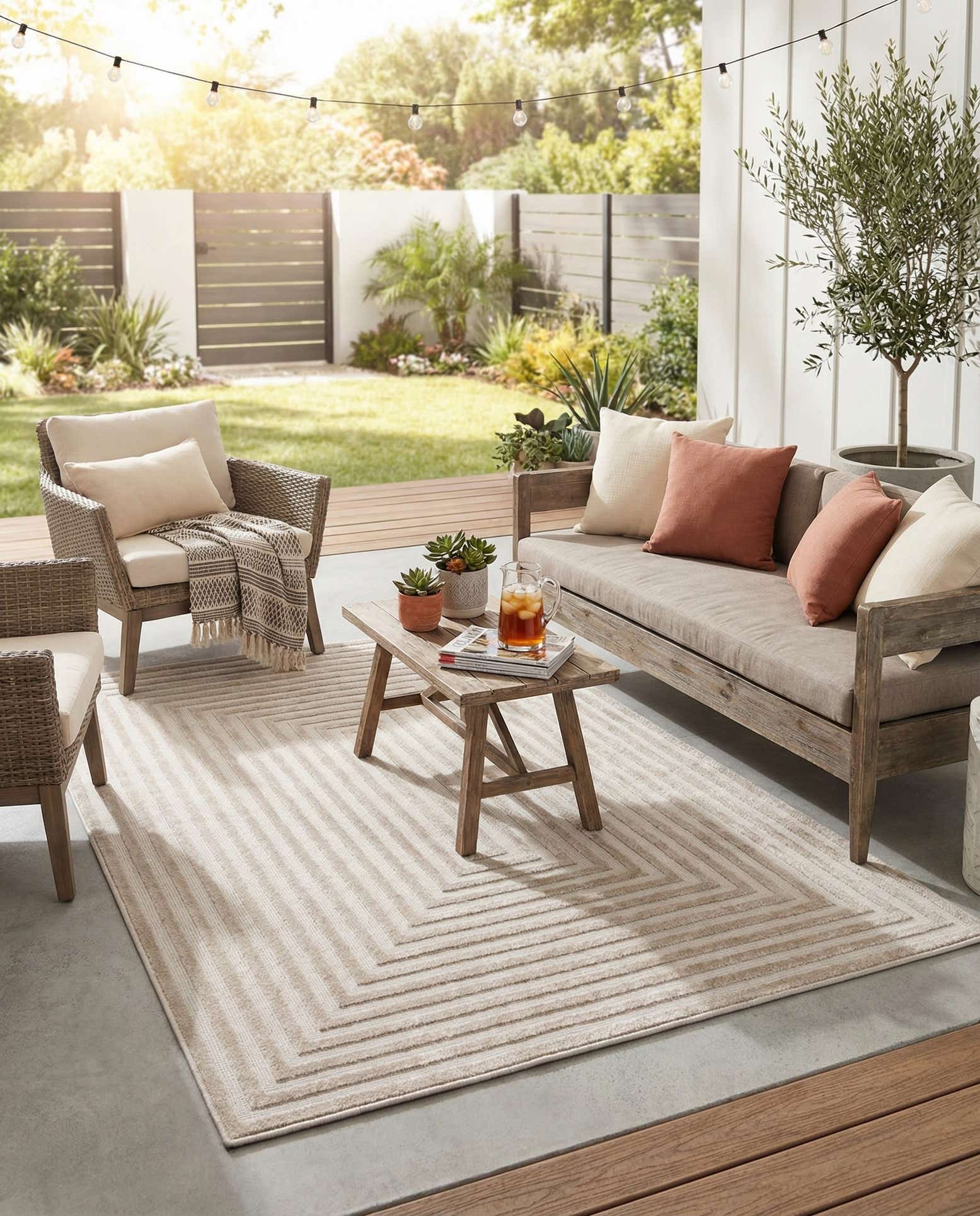 4' x 6' Easy-Clean Sabrina Soto Prescott Indoor / Outdoor Rug