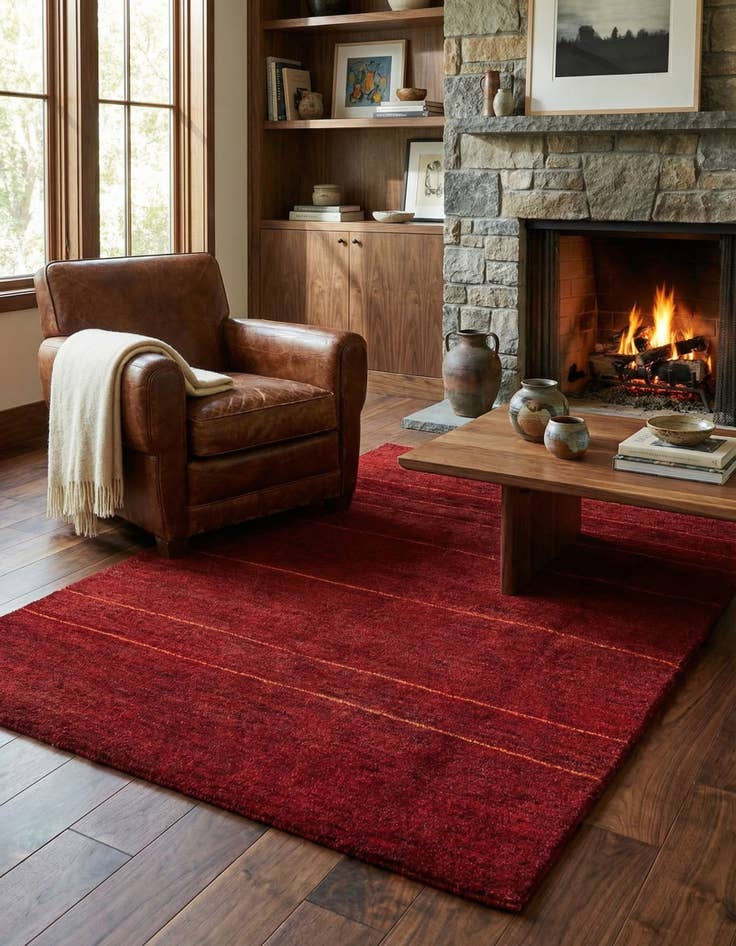 Detail image of 5' 5 x 6' 4  Hand Knotted Kashkuli Gabbeh Wool Rug