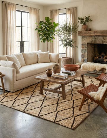 5' 3 x 8' 2 Hand Knotted Moroccan Wool Rug