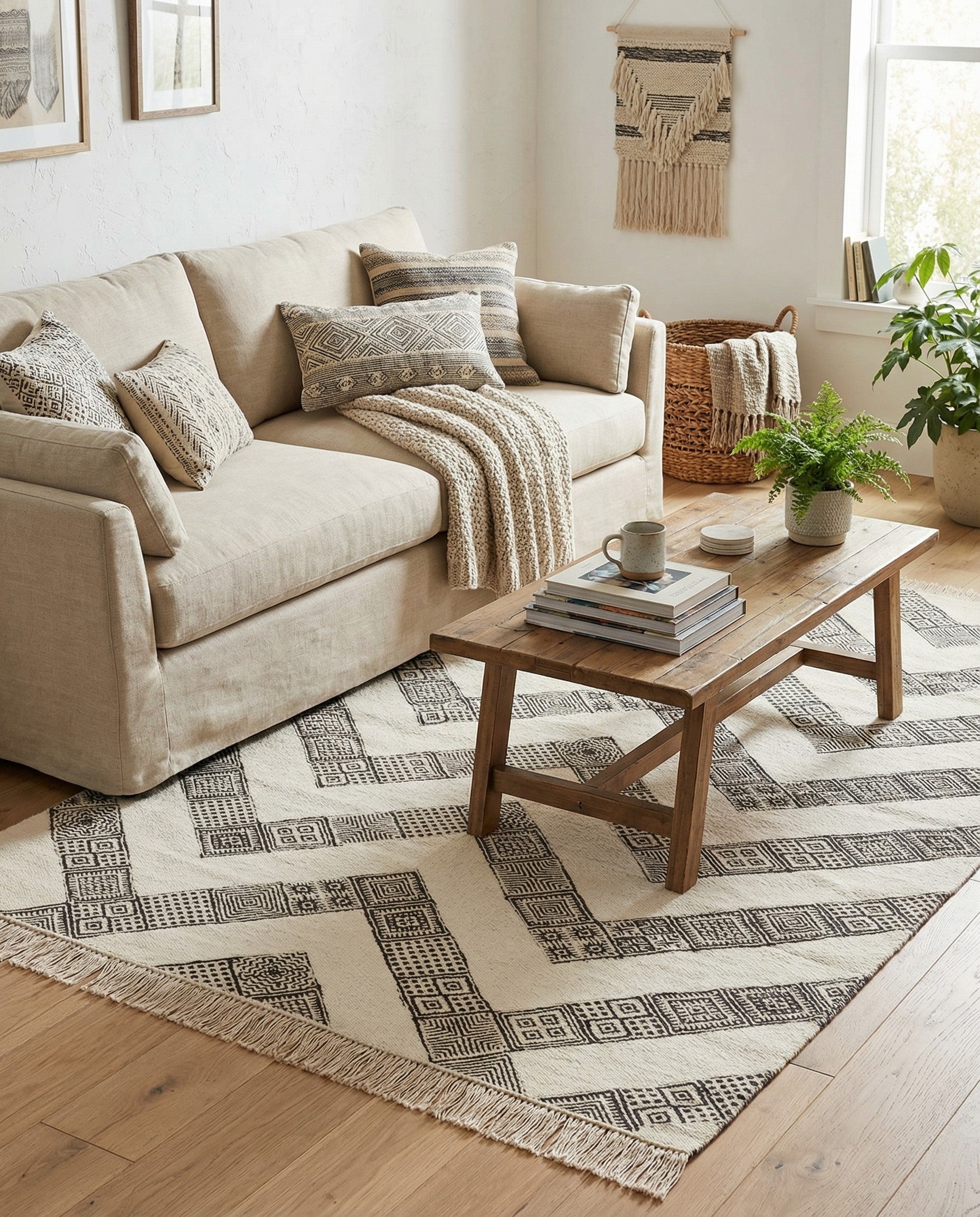  5' x 8'  Hand Woven Braided Jute Rug