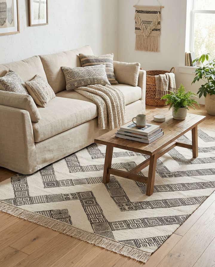 5' x 8' Hand Woven Braided Jute Rug