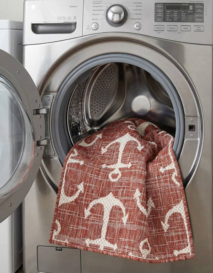 Detail image of 2' x 3'  Washable Coastal Indoor / Outdoor Rug