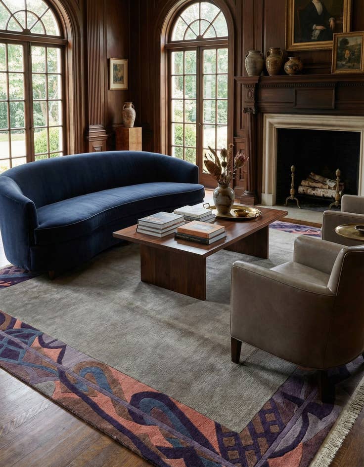 Detail image of  8' 3 x 11' 6  Hand Knotted Nepal Wool Rug