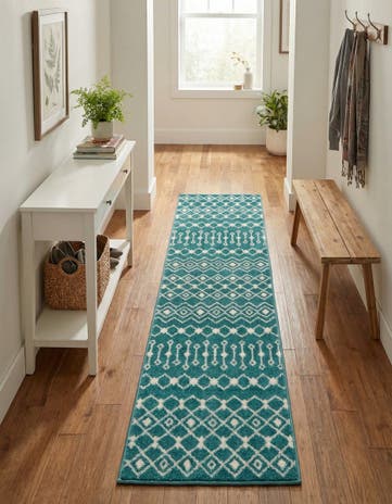 2' x 8' Moroccan Trellis Runner Rug
