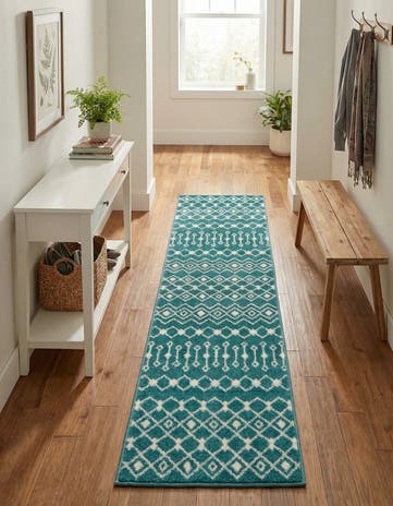 2' x 8' Moroccan Trellis Runner Rug