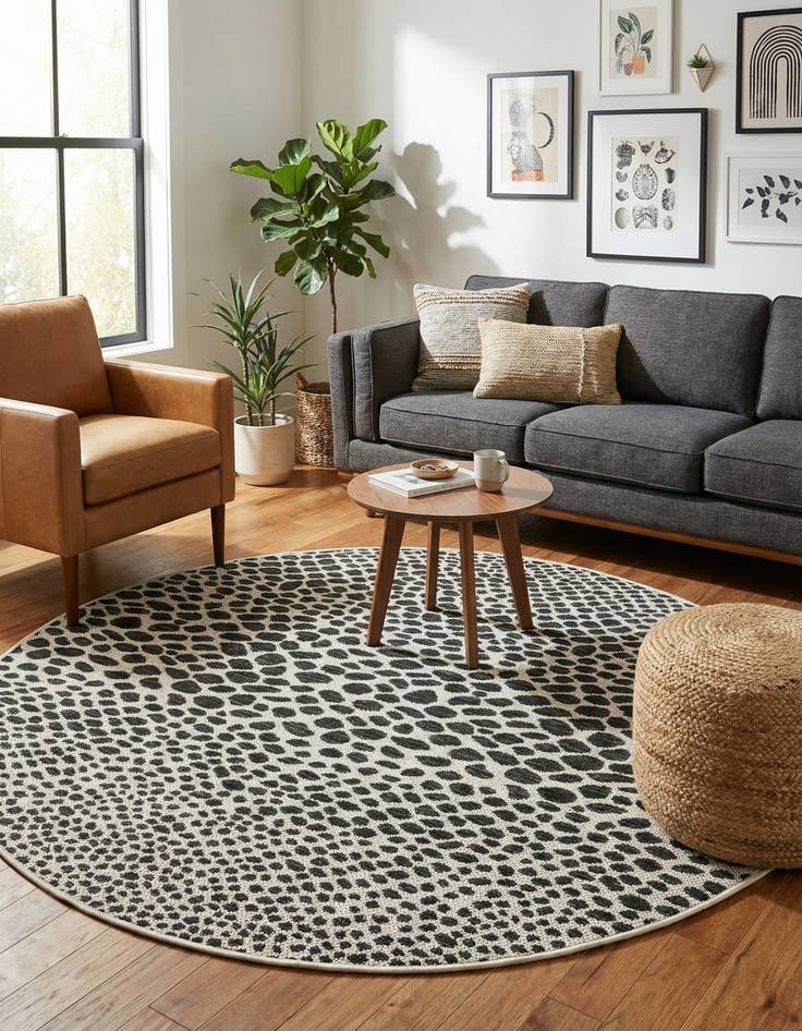 Detail image of 4' x 4'  Washable Jill Zarin Cape Town Indoor / Outdoor Round Rug