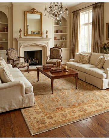 6' 8 x 9' 9 Peshawar Ziegler Wool Rug