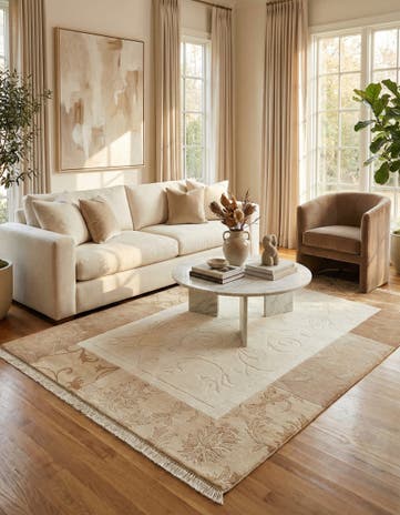 4' 7 x 6' 7 Hand Knotted Darya Wool Rug
