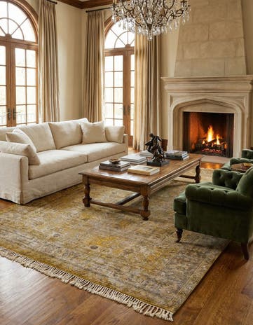 9' 3 x 12' 8 Hand Knotted Ultra Vintage Persian Wool Rug